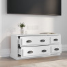 Mueble para TV madera contrachapada blanco 100x35.5x45 cm 4