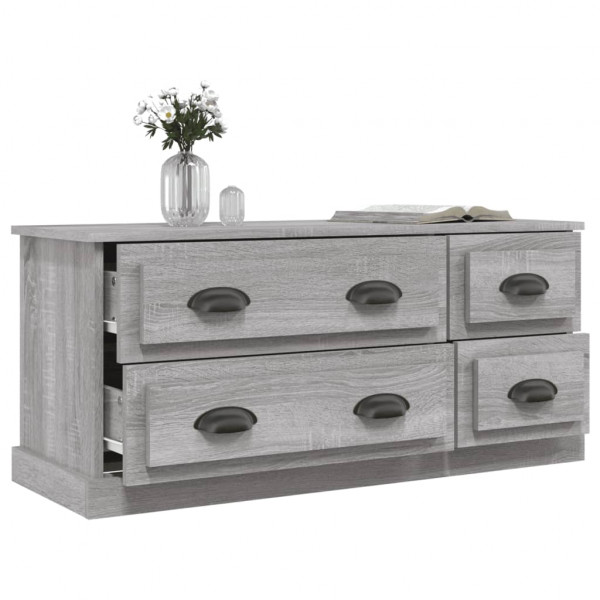 Mueble para TV madera contrachapada gris Sonoma 100x35.5x45 cm M 5