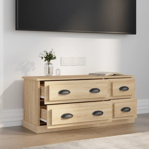 Mueble para TV madera contrachapada roble Sonoma 100x35.5x45 cm M 3