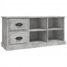 Mueble de TV madera contrachapada gris hormigón 102x35.5x47.5cm 2