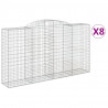 Cestos gabião arqueados 8pcs 300x50x160/180cm ferro galvanizado 2