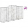 Cestos gabião arqueados 11 pcs 300x50x160/180 ferro galvanizado 2
