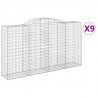 Cestos gabião arqueados 9pcs 300x50x160/180cm ferro galvanizado 2