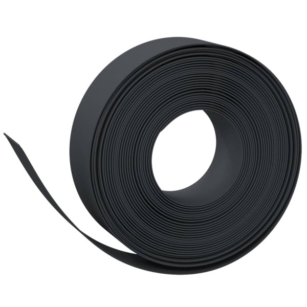 Bordas de jardim 3 pcs 10 m 15 cm polietileno preto M 3
