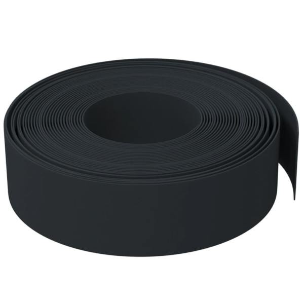 Bordas de jardim 3 pcs 10 m 15 cm polietileno preto M 4