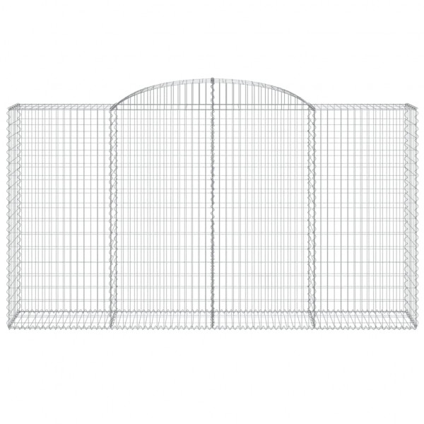 Cestos gabião arqueados 10 pcs 300x50x160/180 ferro galvanizado M 4