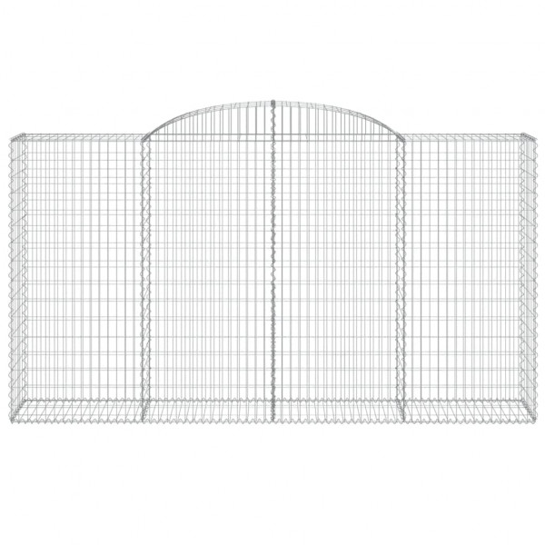 Cestos gabião arqueados 4pcs 300x50x160/180cm ferro galvanizado M 4