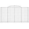 Cestas de gaviones 4 uds forma de arco hierro 300x50x160/180 cm 4