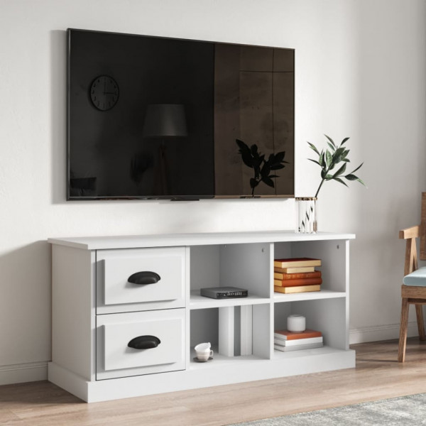 Mueble para TV madera contrachapada blanco 102x35.5x47.5 cm D