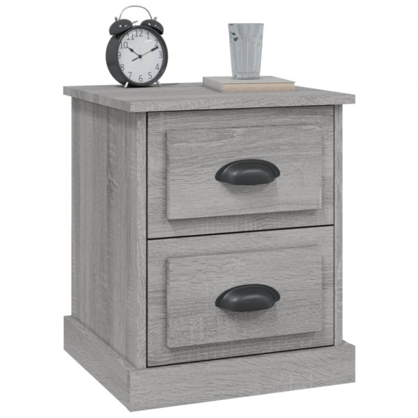 Mesita de noche madera contrachapada gris Sonoma 39x39x47.5 cm M 4