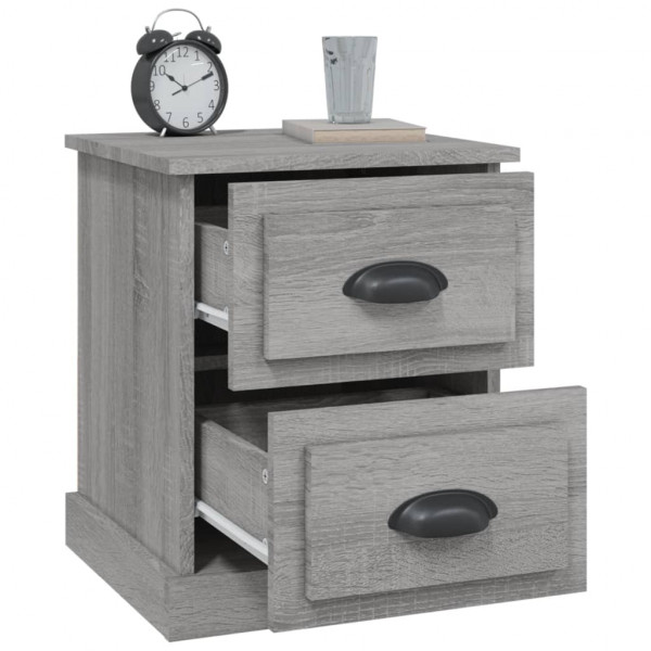 Mesita de noche madera contrachapada gris Sonoma 39x39x47.5 cm M 5