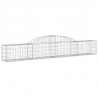 Cestas de gaviones 11 uds forma de arco hierro 300x30x40/60 cm 3