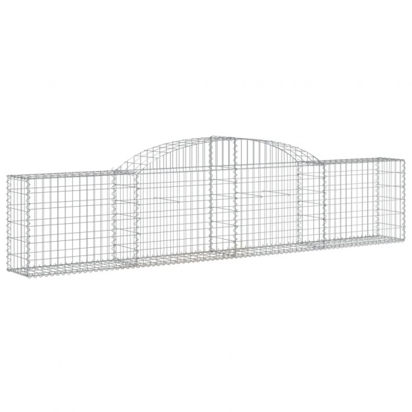 Cestos gabião arqueados 4 pcs 300x30x60/80 cm ferro galvanizado M 3