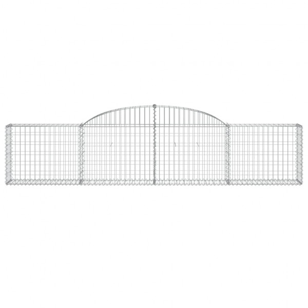 Cestas de gaviones 13 uds forma de arco hierro 300x30x60/80 cm M 4