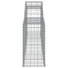 Cestos gabião arqueados 17pcs 300x30x60/80 cm ferro galvanizado 5
