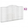 Cestos gabião arqueados 2pcs 300x30x160/180cm ferro galvanizado 2