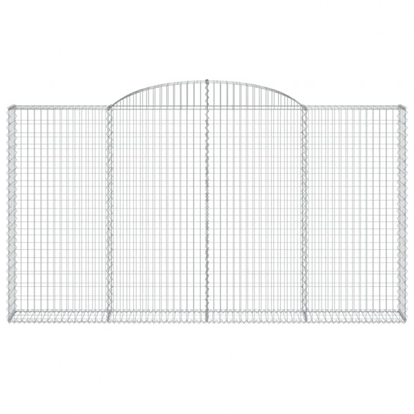 Cestos gabião arqueados 2pcs 300x30x160/180cm ferro galvanizado M 4