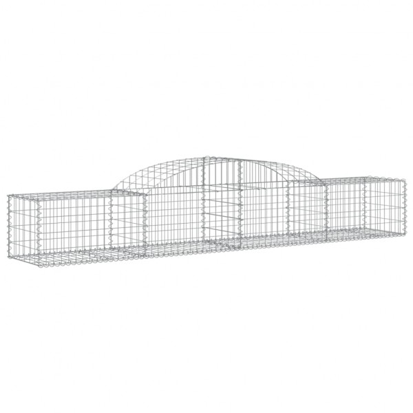 Cestos gabião arqueados 8 pcs 300x50x40/60 cm ferro galvanizado M 3
