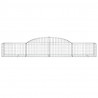 Cestos gabião arqueados 17pcs 300x50x40/60 cm ferro galvanizado 4