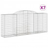 Cestos gabião arqueados 7pcs 300x50x120/140cm ferro galvanizado 2