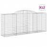 Cestos gabião arqueados 12pcs 300x50x120/140 cm ferro galvaniz. 2