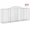 Cestos gabião arqueados 17pcs 300x50x120/140 ferro galvanizado 2