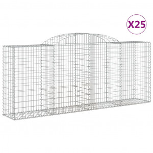 Cestos gabião arqueados 25pcs 300x50x120/140 ferro galvanizado H