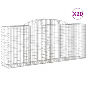 Cestos gabião arqueados 20pcs 300x50x120/140 ferro galvanizado H