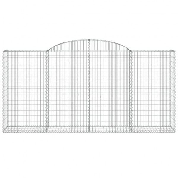 Cestas de gaviones 2 uds forma de arco hierro 300x50x140/160 cm M 4