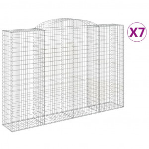Cestos gabião arqueados 7pcs 300x50x200/220cm ferro galvanizado H