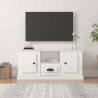 Mueble de TV madera contrachapada blanco brillo 100x35.5x45 cm 1