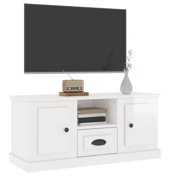 Móvel de TV 100x35.5x45 cm derivados madeira branco brilhante M 4