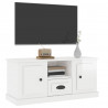 Mueble de TV madera contrachapada blanco brillo 100x35.5x45 cm 4