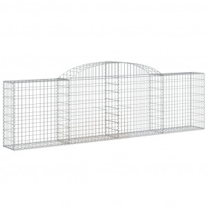 Cesta de gaviones forma arco hierro galvanizado 300x30x80/100cm H