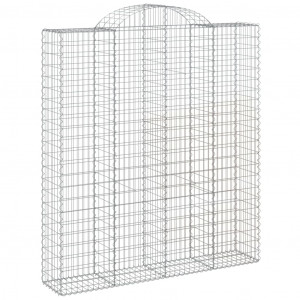 Cesto gabião arqueado 200x50x220/240 cm ferro galvanizado H