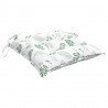 Cojines para silla 4 uds tela estampado de hojas 40x40x7 cm 5