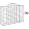 Cestos gabião arqueados 13 pcs 200x50x140/160 ferro galvanizado 2
