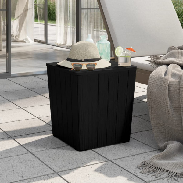 Mesa de jardín con tapa extraíble polipropileno negro D