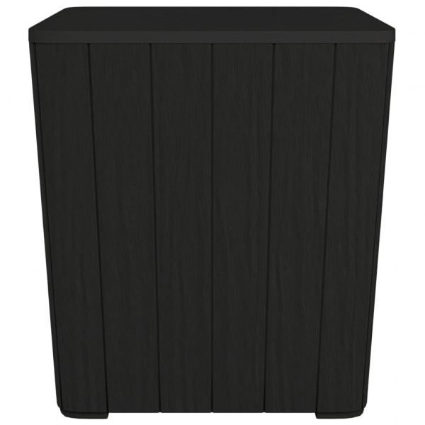 Mesa de jardín con tapa extraíble polipropileno negro M 5