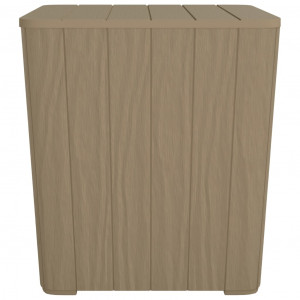 Mesa de jardim com tampa removível polipropileno castanho-claro H