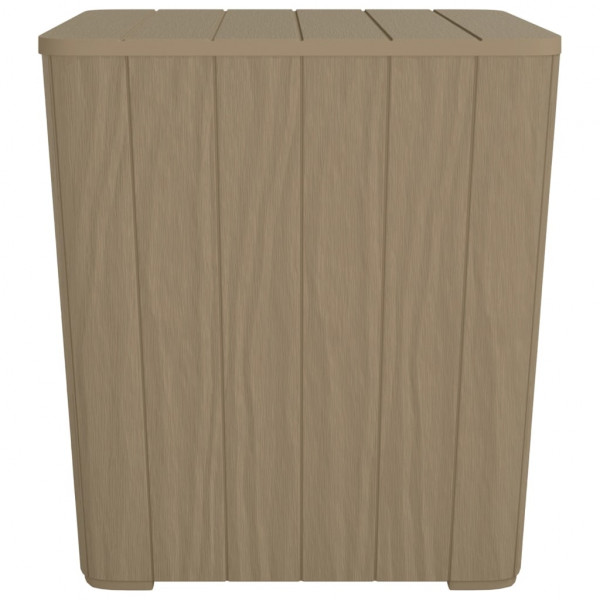 Mesa de jardín con tapa extraíble polipropileno marrón claro M 2