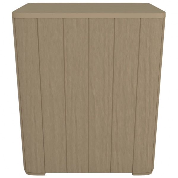 Mesa de jardín con tapa extraíble polipropileno marrón claro M 5