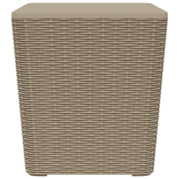 Mesa de jardín con tapa extraíble polipropileno marrón claro M 2