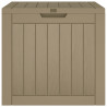 Caja de almacenaje de jardín PP marrón claro 55.5x43x53 cm 5