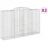 Cestos gabião arqueados 2pcs 300x50x180/200cm ferro galvanizado 2