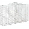 Cestos gabião arqueados 4pcs 300x50x180/200cm ferro galvanizado 3