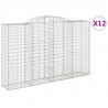 Cestos gabião arqueados 12 pcs 300x50x180/200 ferro galvanizado 2