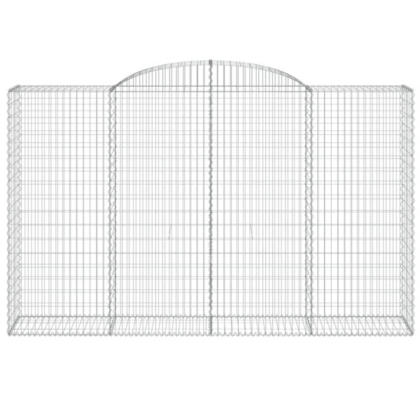 Cestos gabião arqueados 10 pcs 300x50x180/200 ferro galvanizado M 4