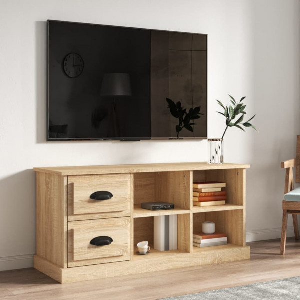 Mueble de TV madera contrachapada roble Sonoma 102x35.5x47.5 cm D