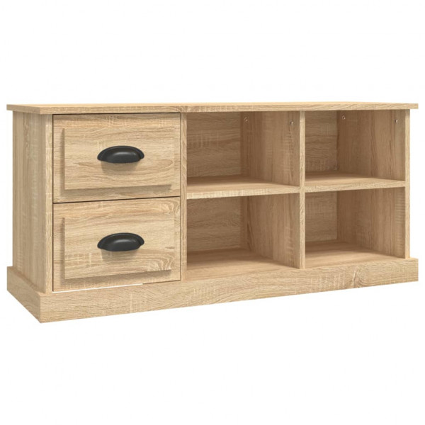 Mueble de TV madera contrachapada roble Sonoma 102x35.5x47.5 cm M 2